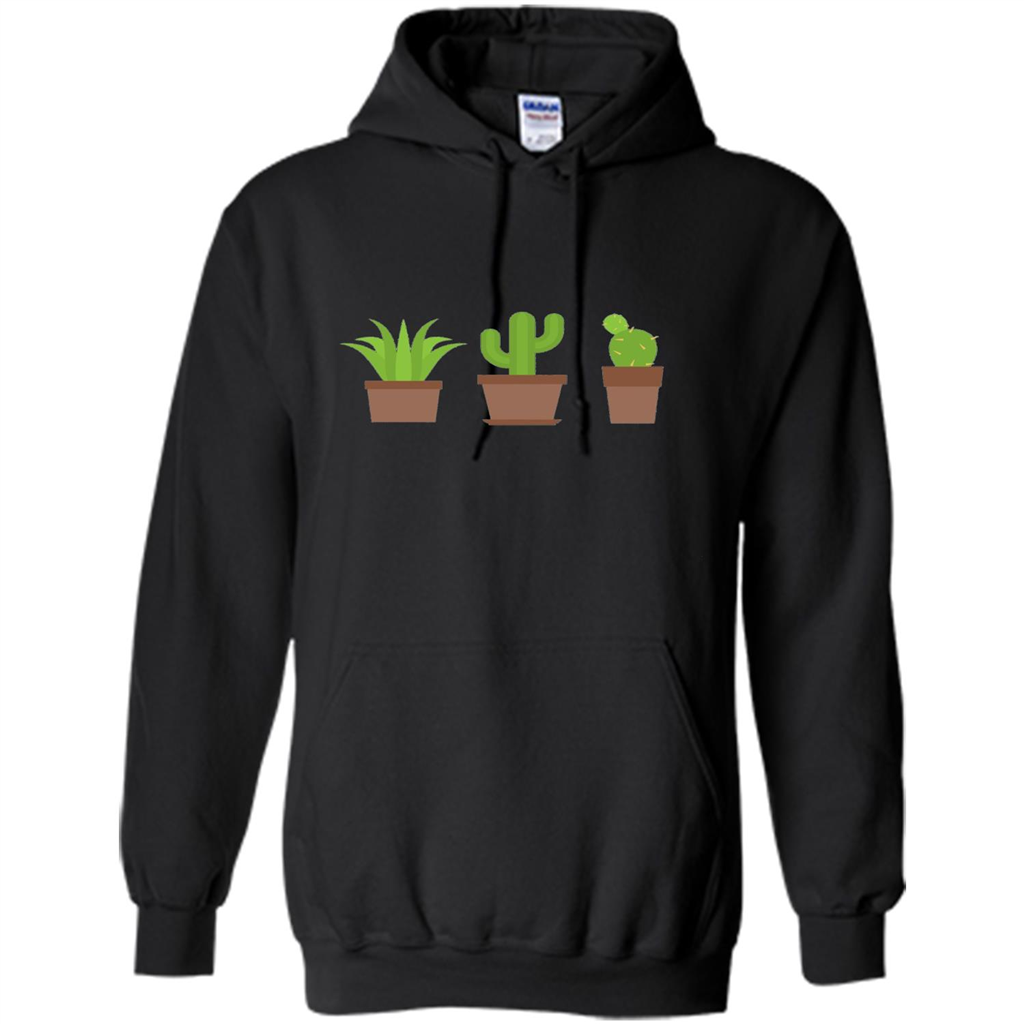 Cactus Plant Pot Succulent T-shirt Black