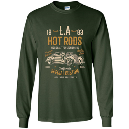 L.A. Hot Rods Classic Car T-shirt T-shirt Forest Green