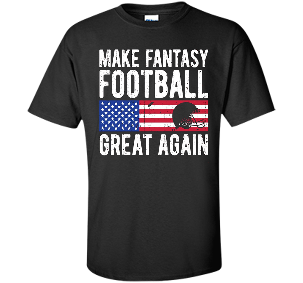 Football T-shirt Make Fantasy Football Great Again Black