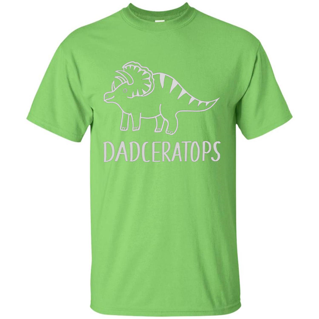 Dinosaur Family Triceratops T-shirt Lime