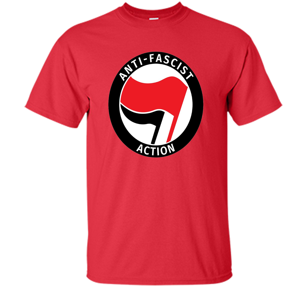 Antifa Logo Antifa Flag Anti Fascist T-shirt Red