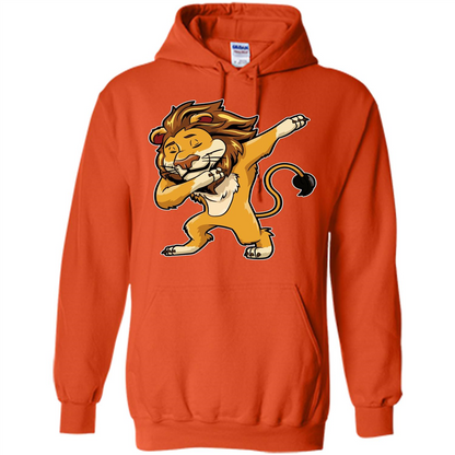 Lion Dabbing T-shirt Dab Cat Dance Orange