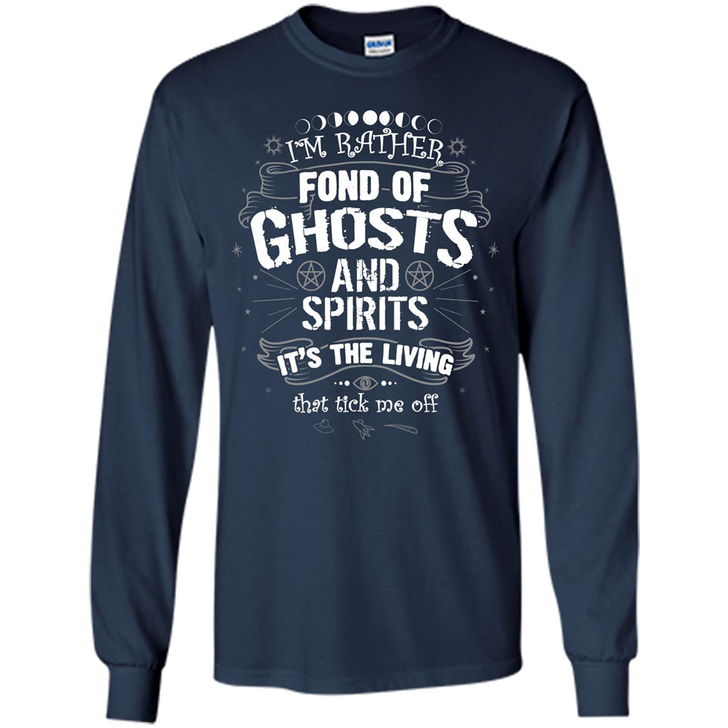 I'm Rather Fond Of Ghosts And Spirits T-shirt Navy
