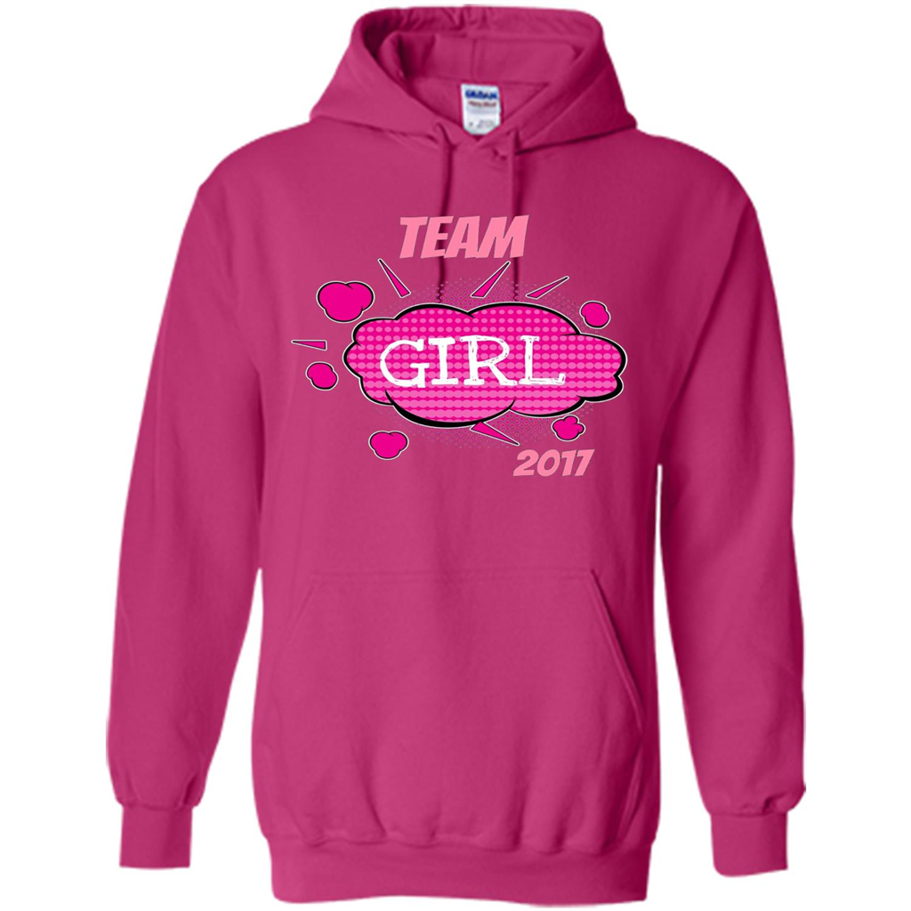 Team Girl Baby Shower Gender Reveal Party Cute Pink T-shirt Heliconia