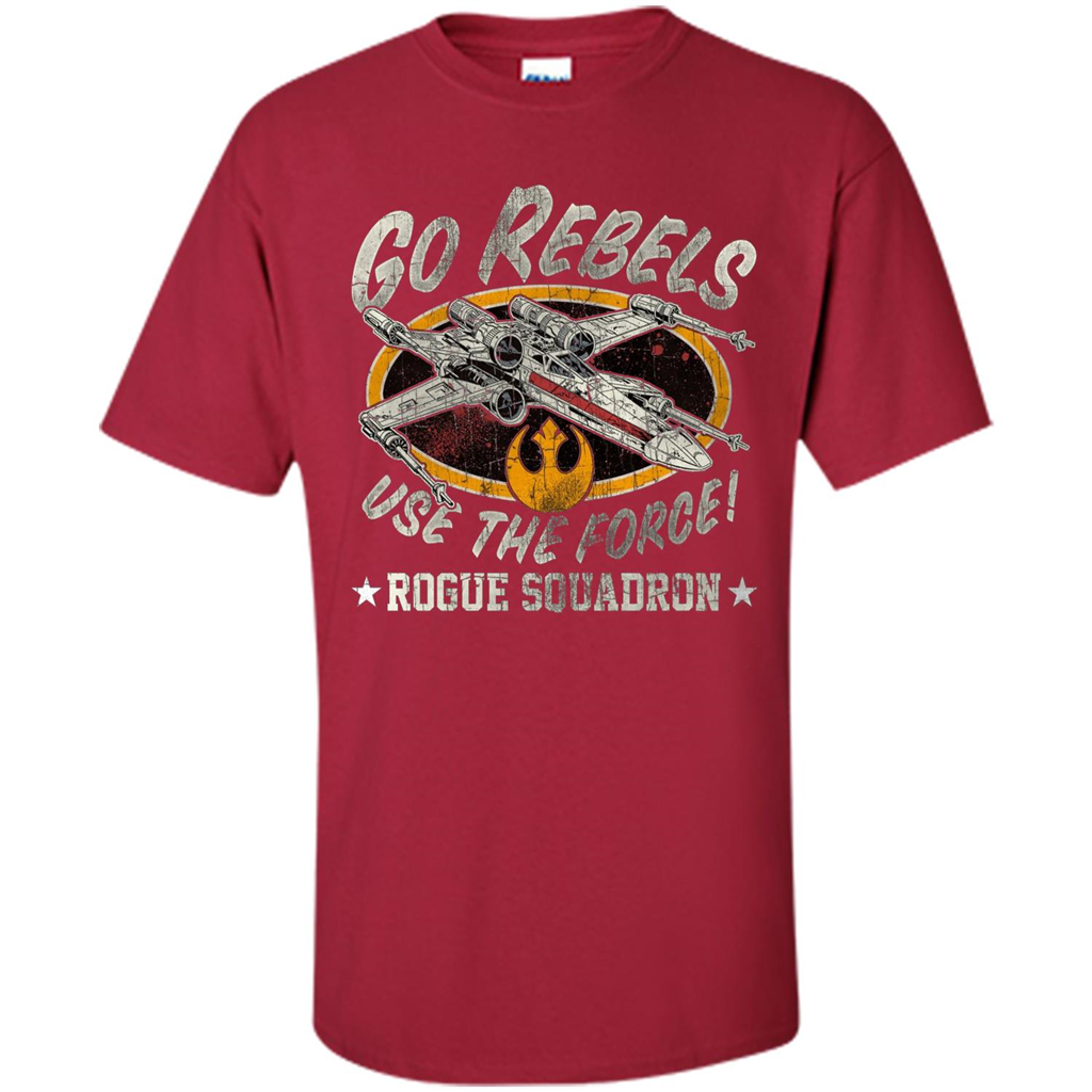 Rogue Squadron Graphic T-shirt Go Rebels Use The Force Cardinal