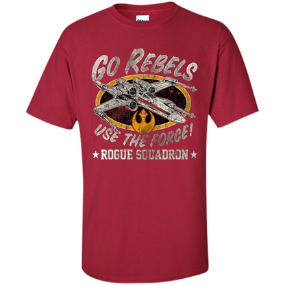 Rogue Squadron Graphic T-shirt Go Rebels Use The Force Cardinal