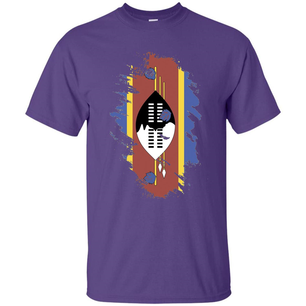 Flag of Swaziland T-shirt National Swaziland T-shirt Purple