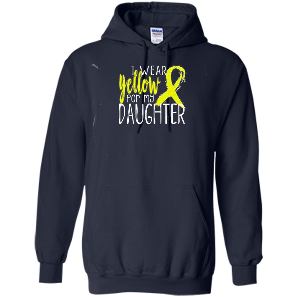 I Wear Yellow Ribbon For My Daughter T-shirt Navy