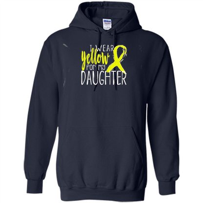 I Wear Yellow Ribbon For My Daughter T-shirt Navy