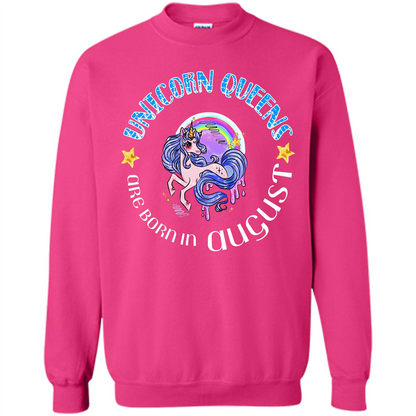 Augus Unicorn T-shirt Unicorn Queens Are Born In August Heliconia