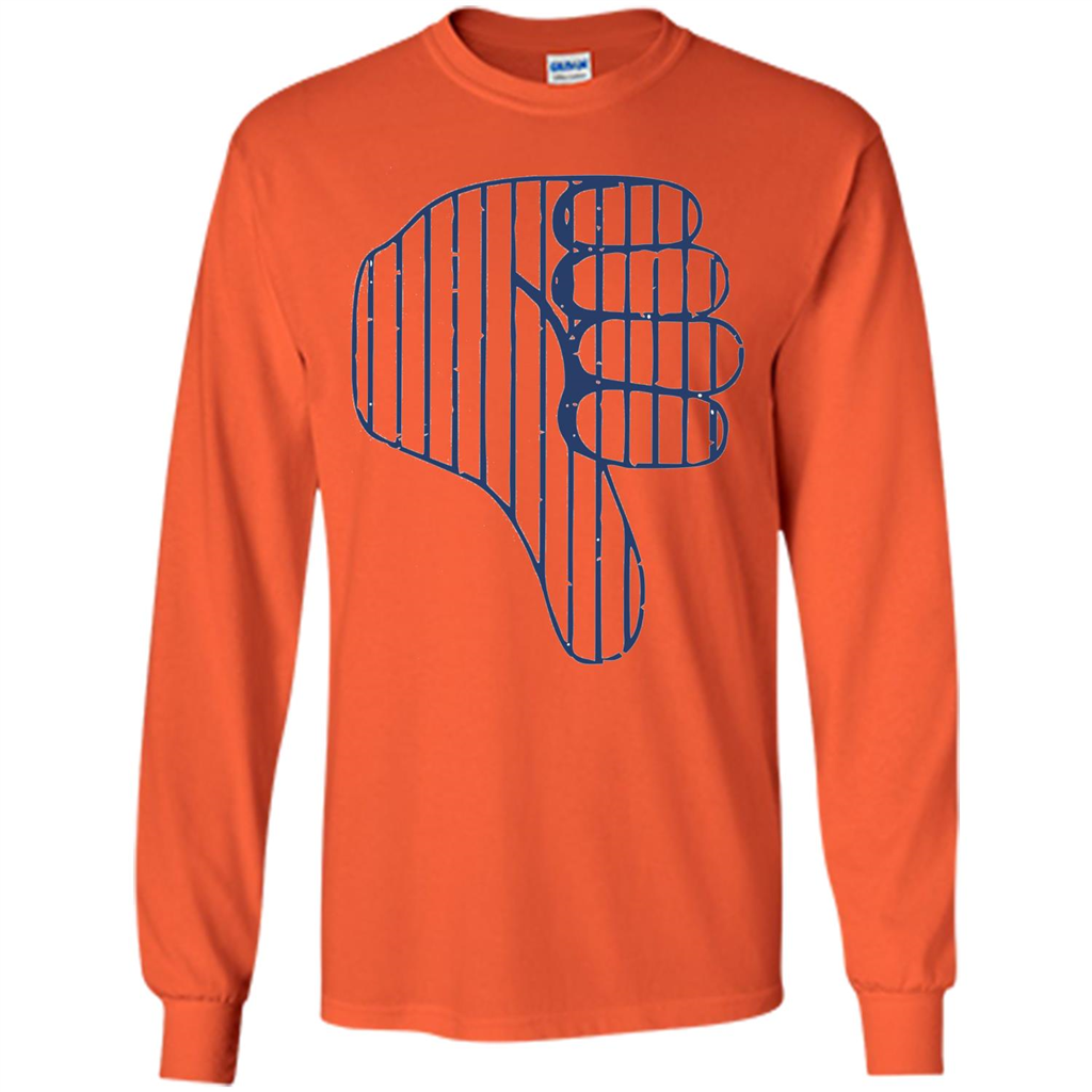 Baseball T-shirt Baseball Celebration Thumbs Down T-shirt Orange