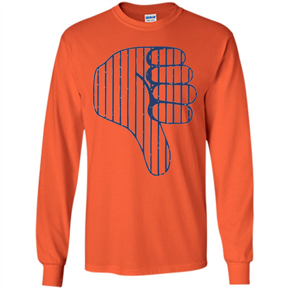 Baseball T-shirt Baseball Celebration Thumbs Down T-shirt Orange