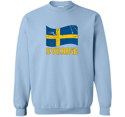 Swedish Flag, Sverige Souvenir Vintage T-Shirt t-shirt Light Blue
