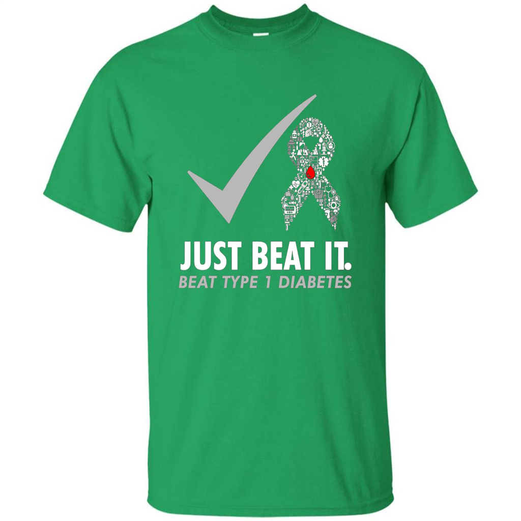 Just Beat It T-shirt Beat Type 1 Diabetes Irish Green