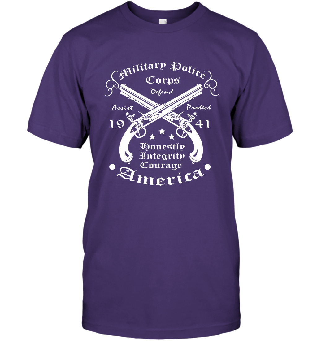 Military Police America Shirt T-Shirt T-Shirt Purple