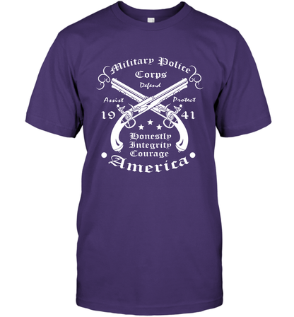 Military Police America Shirt T-Shirt T-Shirt Purple