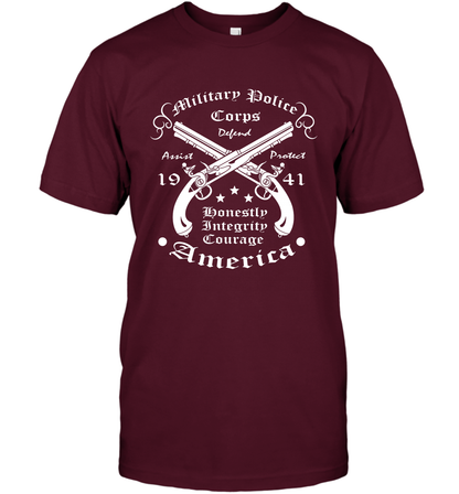 Military Police America Shirt T-Shirt T-Shirt Maroon
