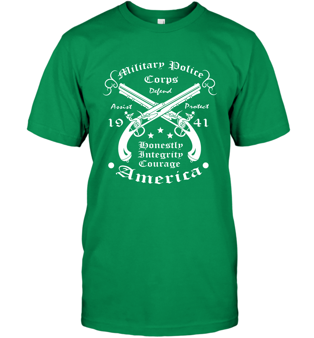 Military Police America Shirt T-Shirt T-Shirt Irish Green