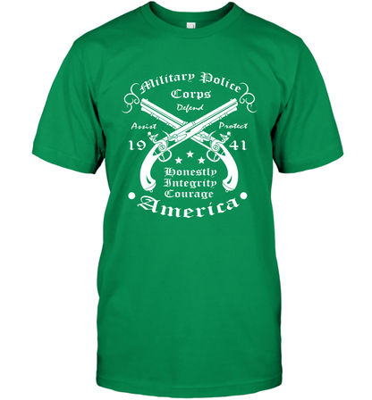 Military Police America Shirt T-Shirt T-Shirt Irish Green