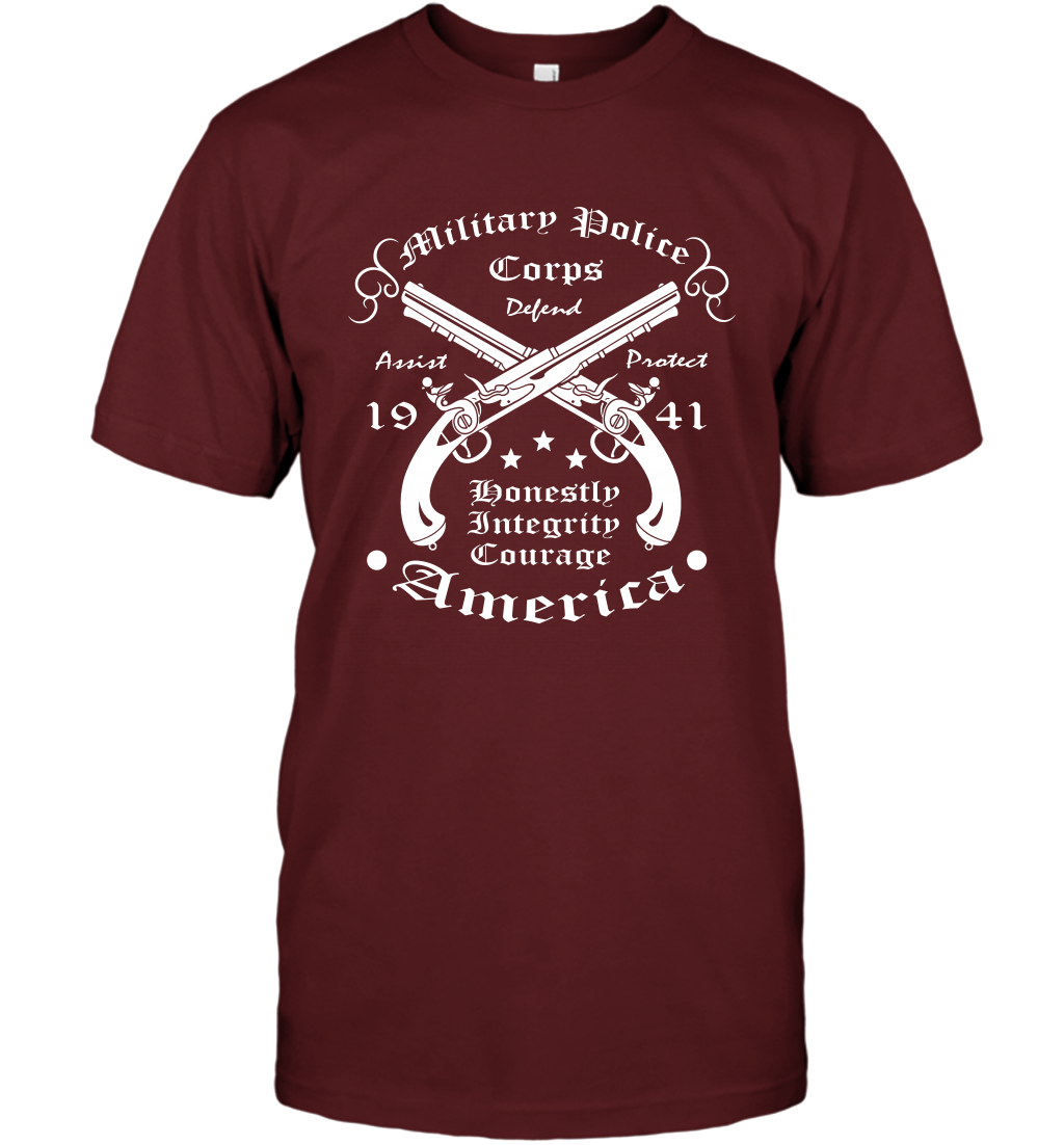 Military Police America Shirt T-Shirt T-Shirt Cardinal