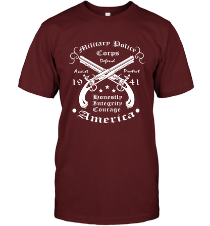 Military Police America Shirt T-Shirt T-Shirt Cardinal