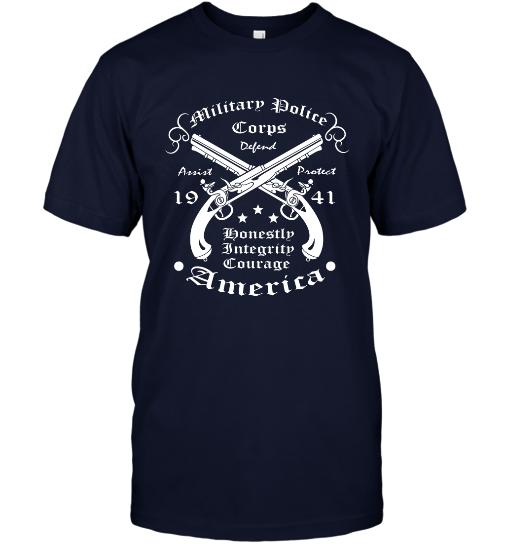 Military Police America Shirt T-Shirt T-Shirt Navy