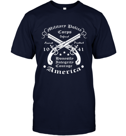 Military Police America Shirt T-Shirt T-Shirt Navy