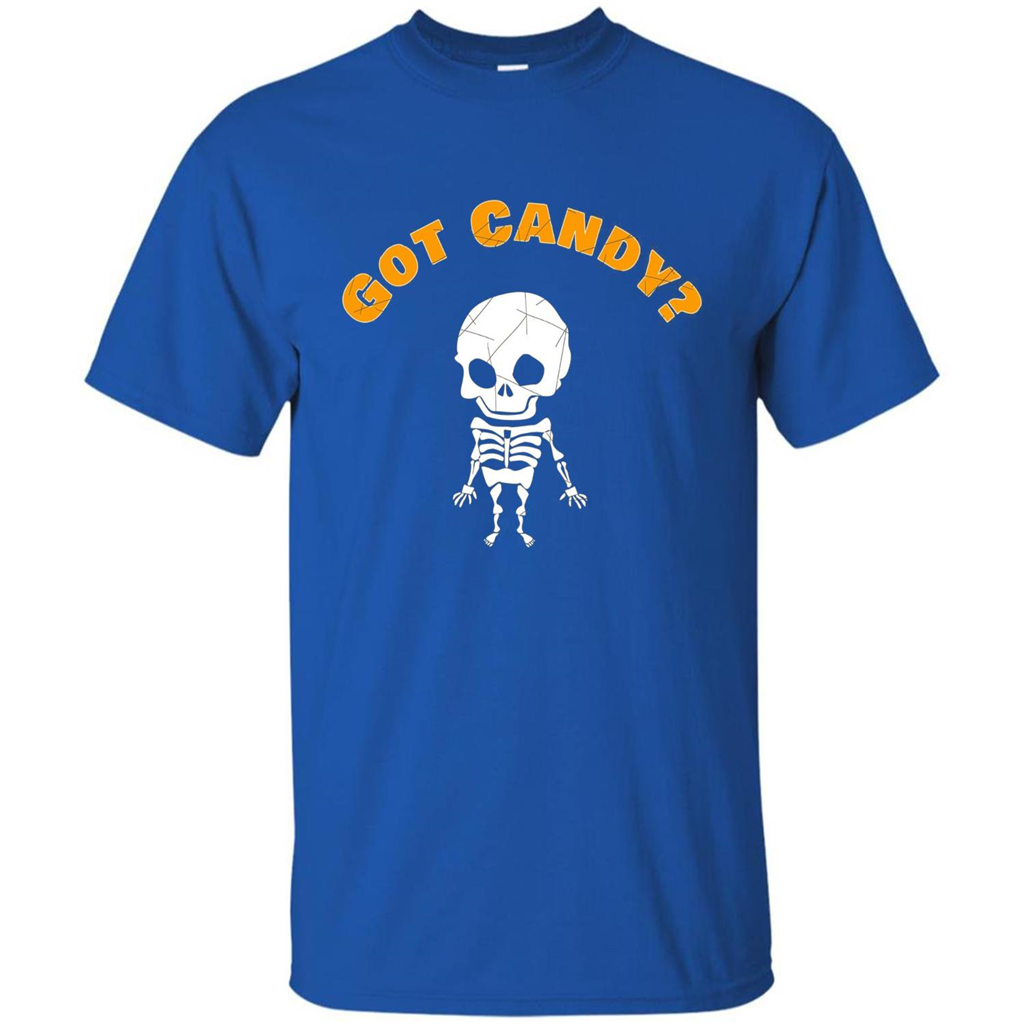 Cute Skeleton Asking For Candy Halloween T-shirt Royal