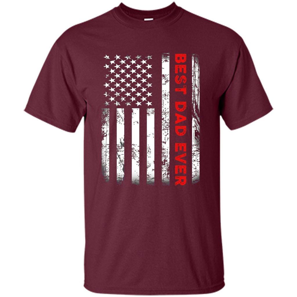 Fathers Day T-shirt Best Dad Ever Maroon