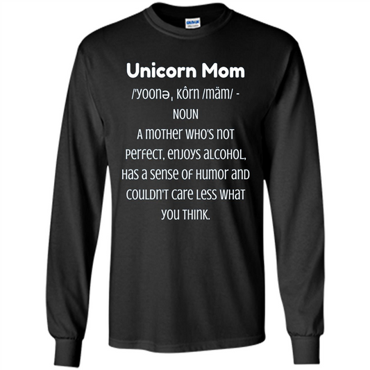 Fun Mom T-shirt - Unicorn Mom Definition Black