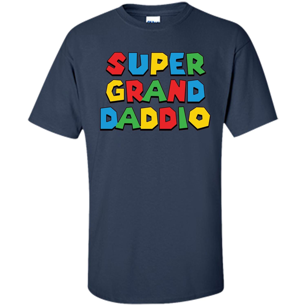 Fathers Day T-shirt Super Grand Daddio Navy