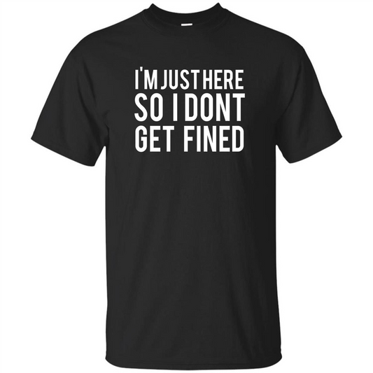 American Football T-shirt I'm Just Here So I Don't Get Fined T-shirt Black