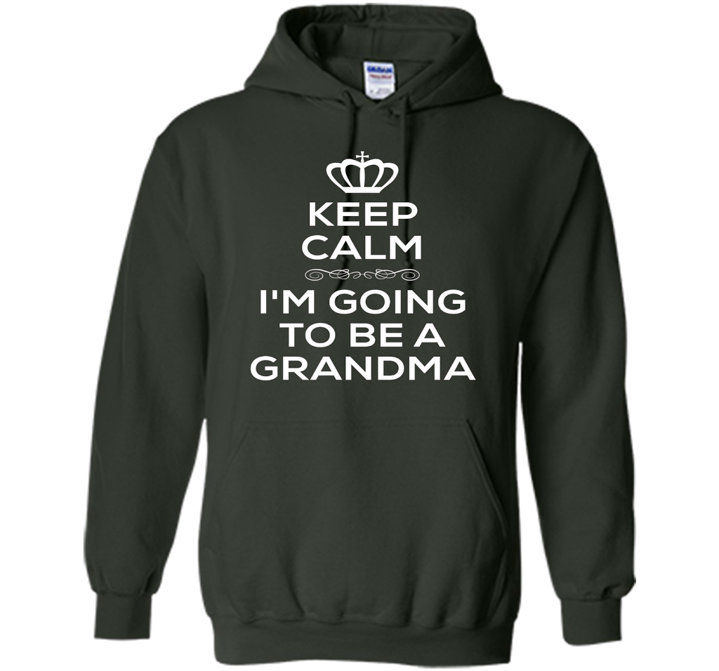 Keep Calm I'm Going To Be A Grandma T Shirt Pregnancy . t-shirt Forest Green