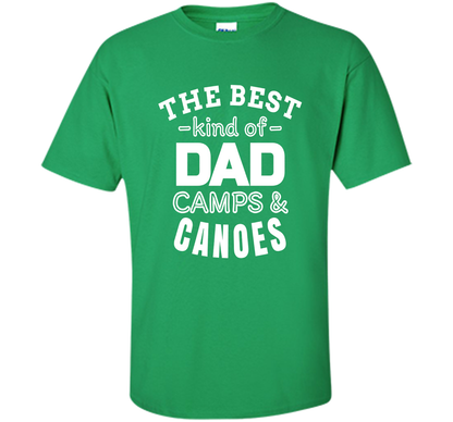Men's Father's Day t shirt for Dad who camps and canoes t-shirt Irish Green