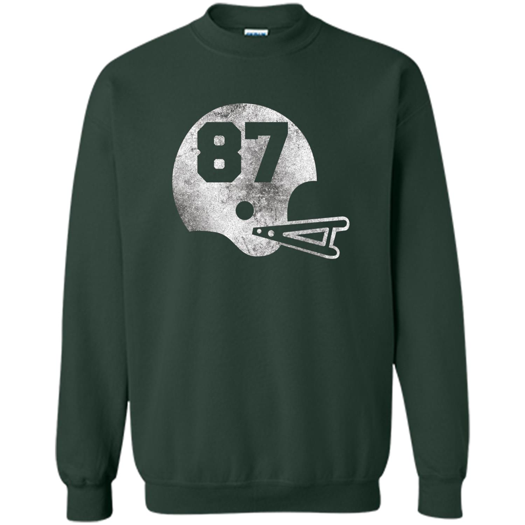 Football Number 87 T-Shirt Player Number Forest Green