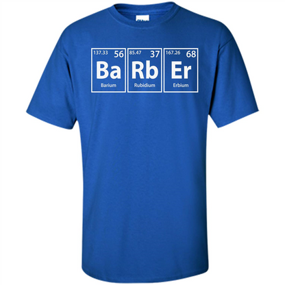Barber (Ba-Rb-Er) Funny Elements Spelling T-Shirt Royal