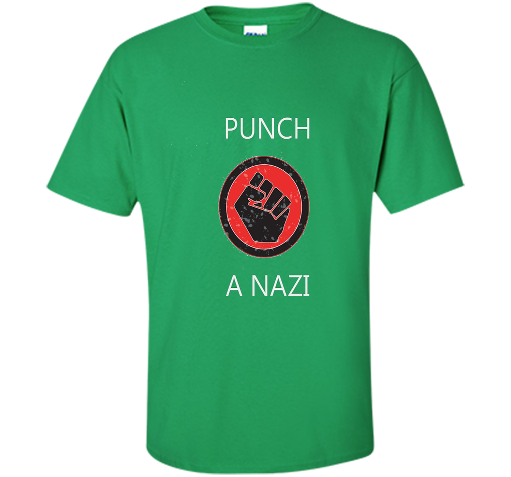 Punch A Nazi - Statement T-shirt shirt Irish Green