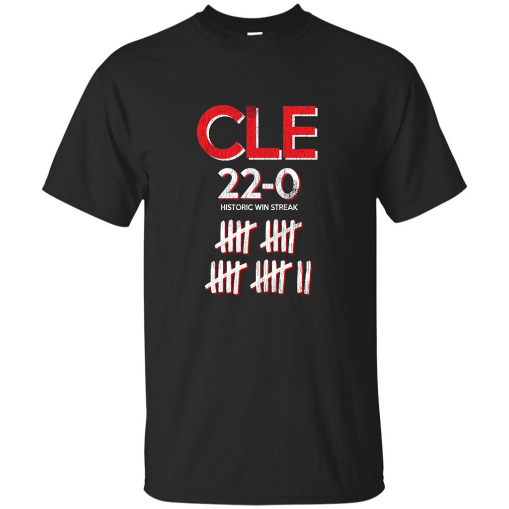 Baseball T-shirt Historic Win Streak 22-0 T-Shirt Black