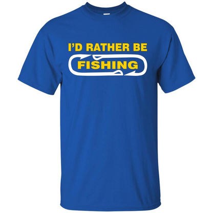 I'd Rather Be Love Fishing T-shirt Royal