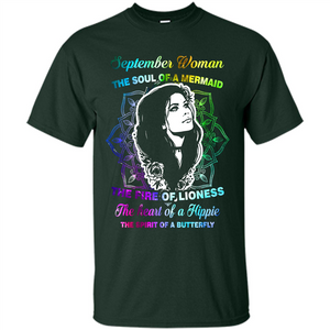 September Woman T-shirt The Heart Of A Hippie