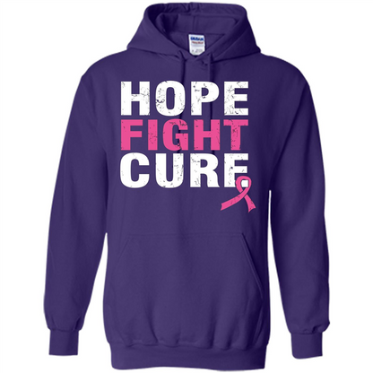 Breast Cancer Awareness T-shirt Hope Fight Cure Purple