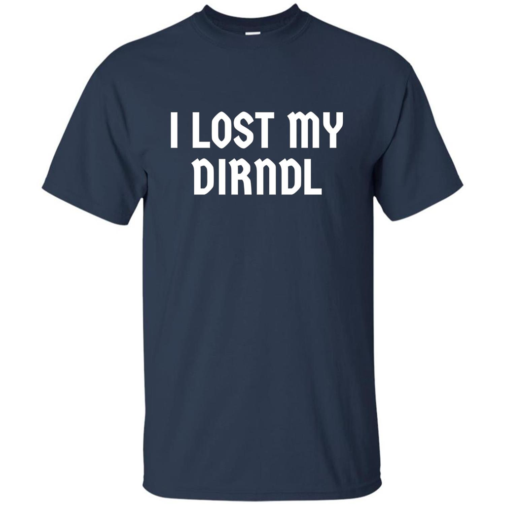 I Lost My Dirndl Oktoberfest Beer Party T-Shirt Navy