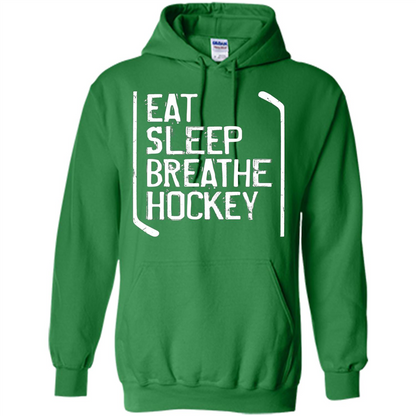 Funny Hockey T-shirt Eat Sleep Breathe Hockey T-Shirt Irish Green