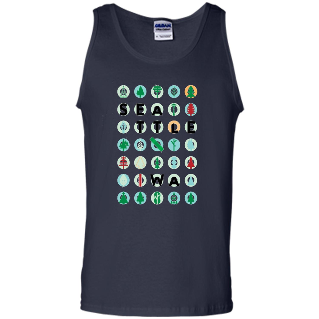 Seattle, Washington T-shirt Emerald City T-shirt Navy