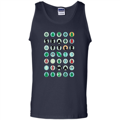 Seattle, Washington T-shirt Emerald City T-shirt Navy
