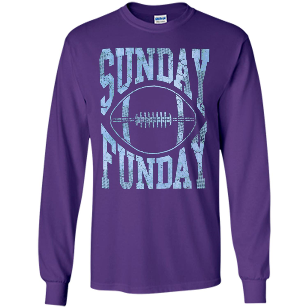 Football T-shirt Sunday Funday Football SeasonT-Shirt Purple
