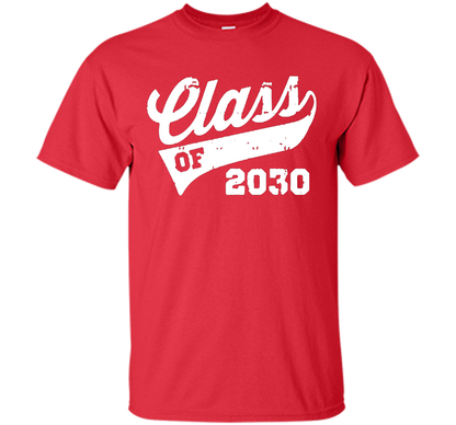 Kindergarten T-shirt Class Of 2030 Kindergarten Style T-shirt Red
