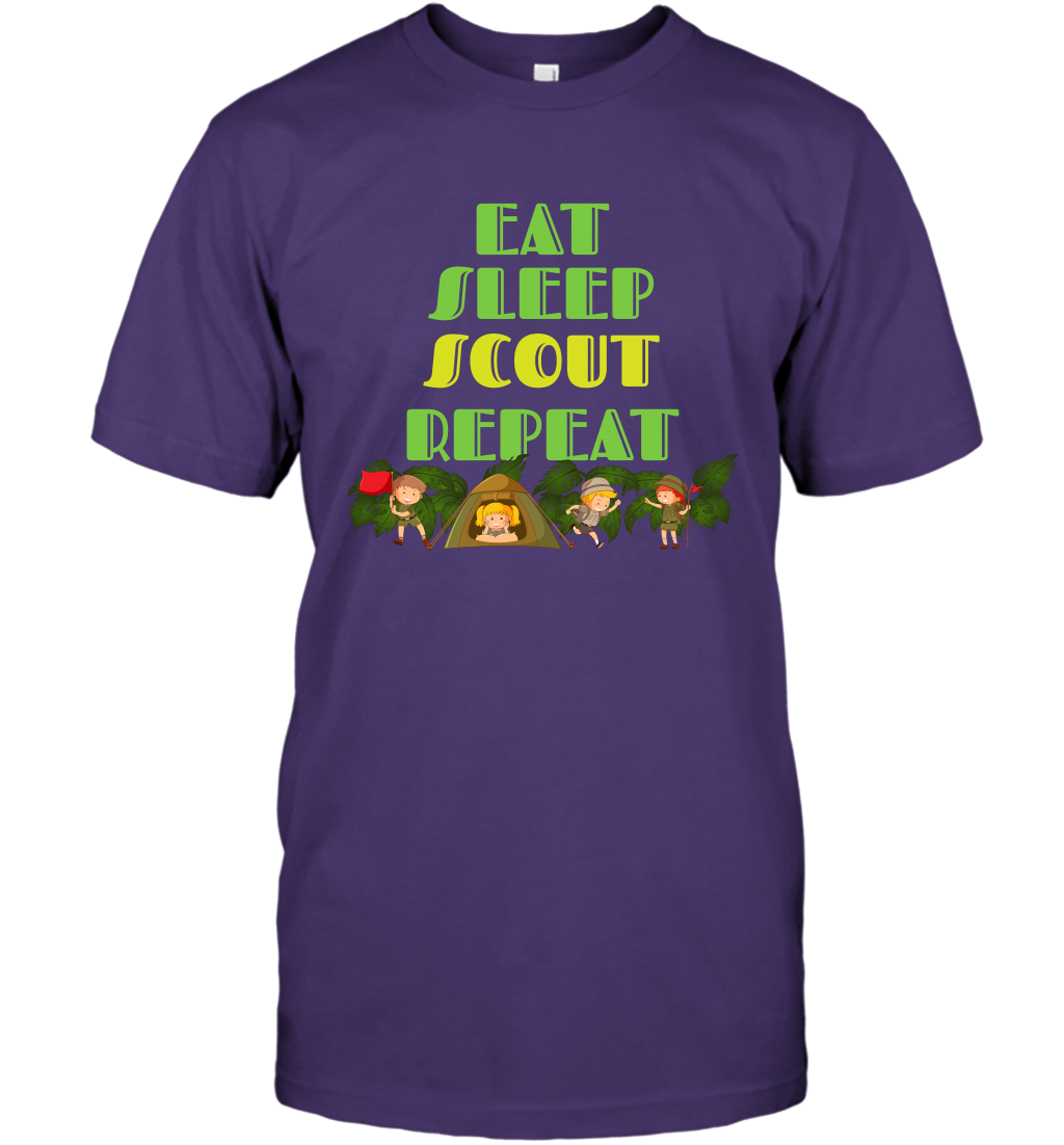 Eat Sleep Scout Repeat Shirt T-Shirt T-Shirt Purple