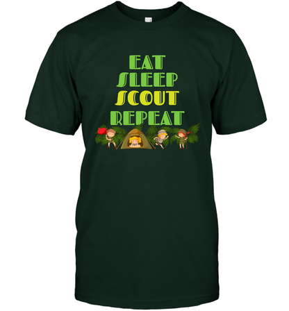 Eat Sleep Scout Repeat Shirt T-Shirt T-Shirt Forest Green
