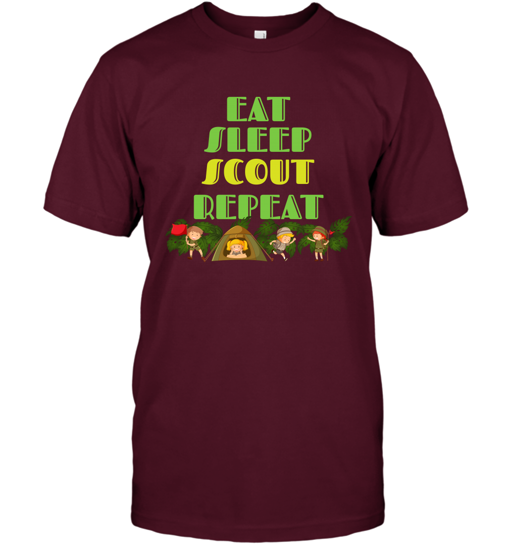 Eat Sleep Scout Repeat Shirt T-Shirt T-Shirt Maroon